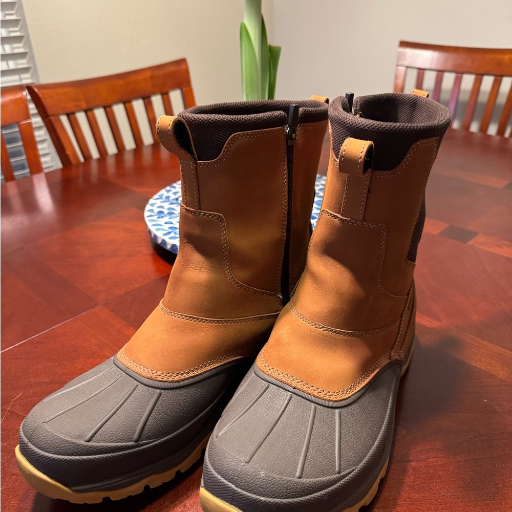 L.L. Bean Brown and Tan Rain & Snow Boots